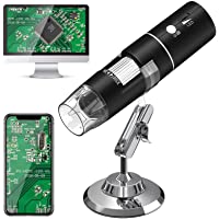 WiFi Microscopio Digital-HEYSTOP 1080P HD 2MP Mini Cámara-Aumento de 50 a 1000x Endoscopio-8 LED USB 2.0 Microscopio…